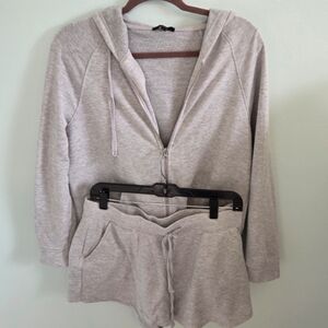 Quince Cozy Heather Gray Sweat Set